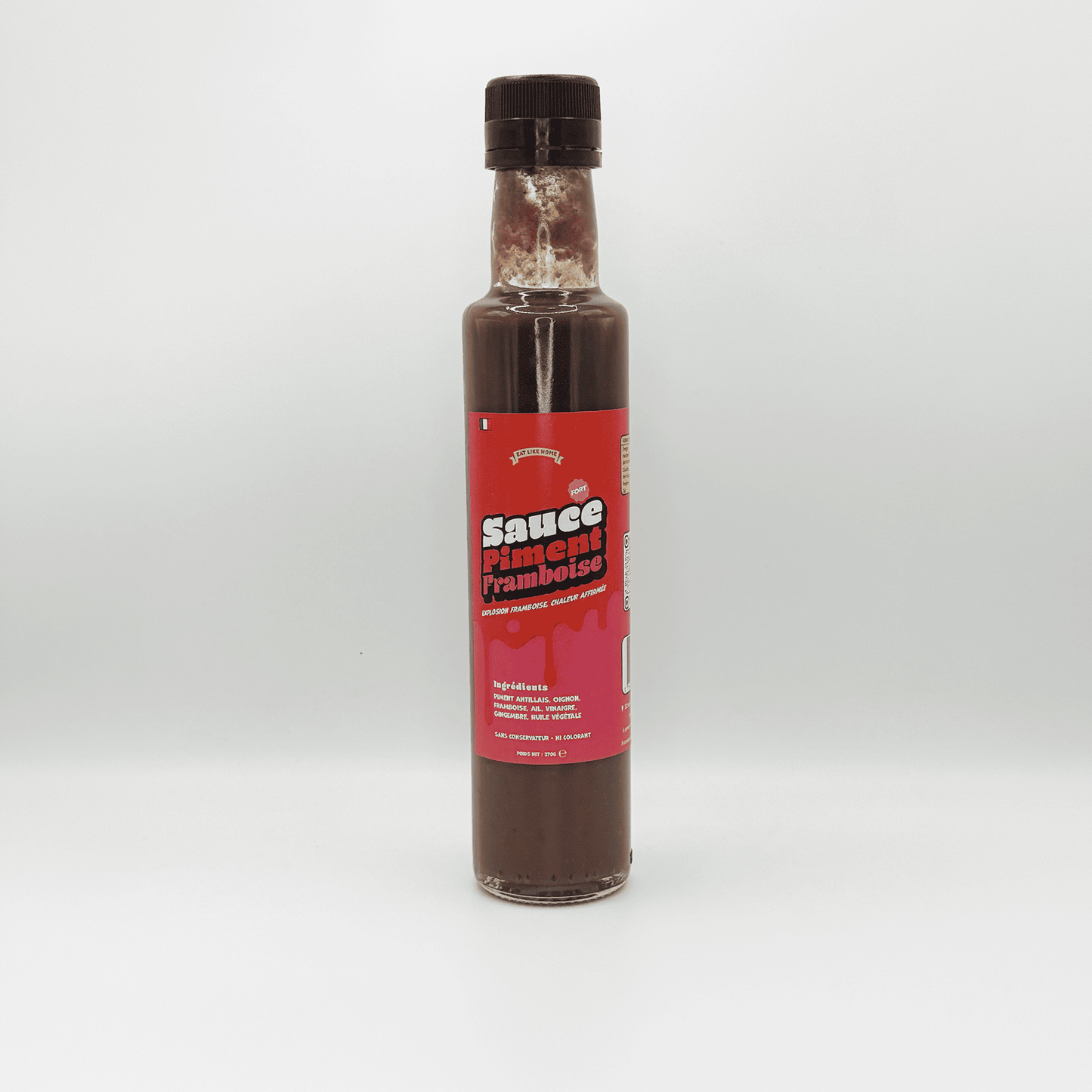 Bouteille de Sauce Piment/Pimentée à la Framboise de 270g vue de face