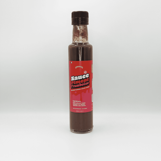 Bouteille de Sauce Piment/Pimentée à la Framboise de 270g vue de face