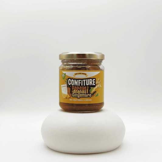 La Confiture de Papaye Ananas Gingembre 170g vue de face