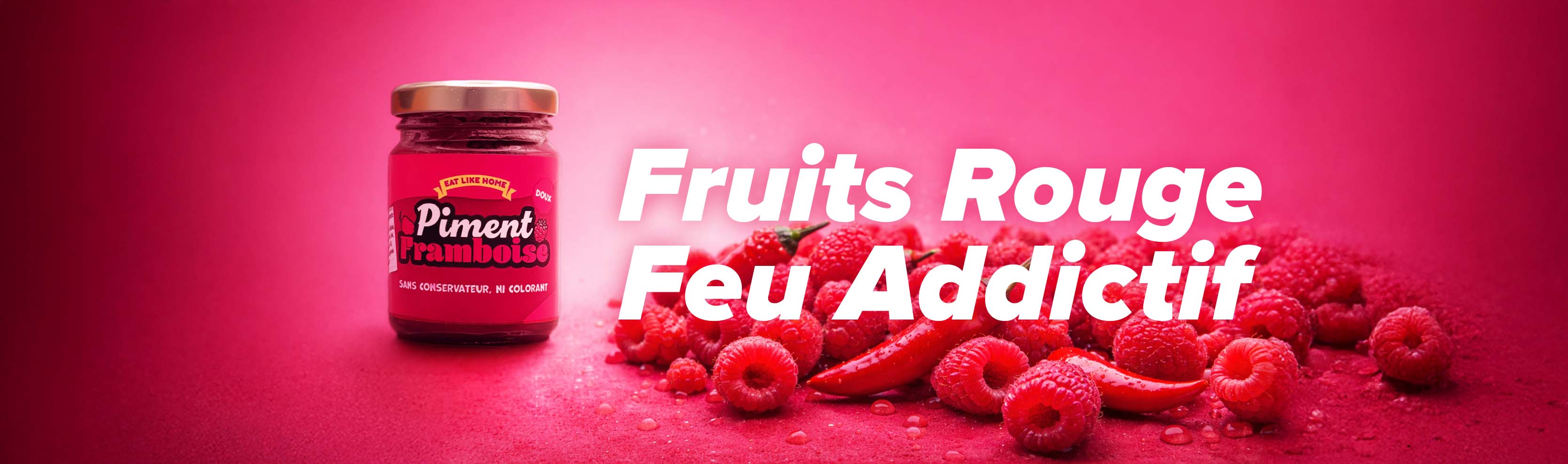 Pot de piment à la framboise et au piment antillais de 90g